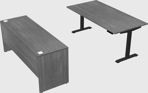 Single motor electric desk