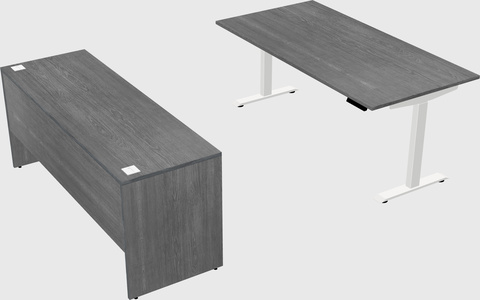 Single motor electric desk
