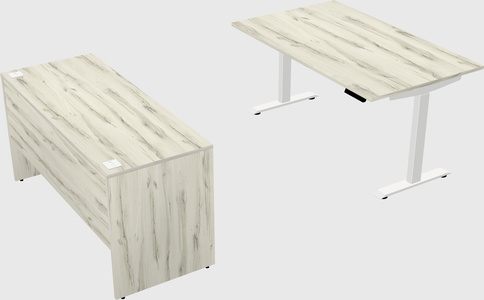 Single motor electric desk