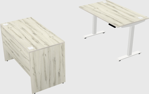 Single motor electric desk