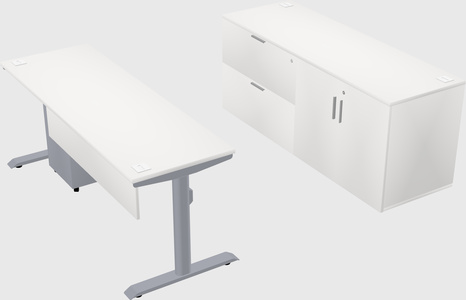 Dual motor electric desk