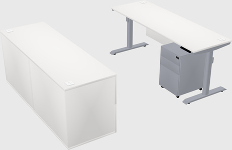 Dual motor electric desk