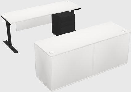 Dual motor electric desk