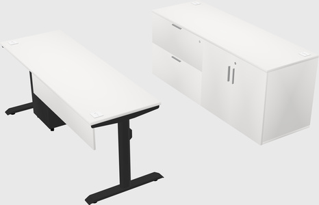 Dual motor electric desk
