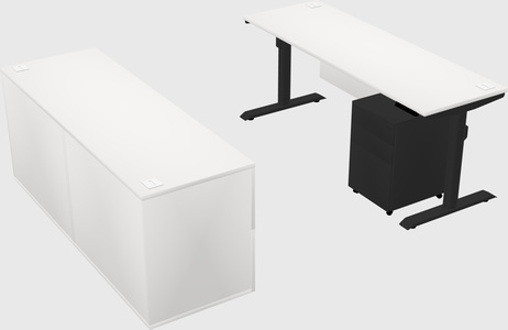 Dual motor electric desk