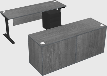 Dual motor electric desk