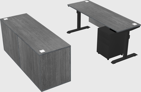 Dual motor electric desk