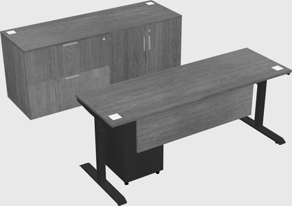 Dual motor electric desk