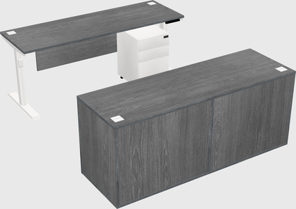 Dual motor electric desk
