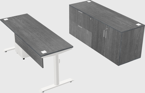 Dual motor electric desk