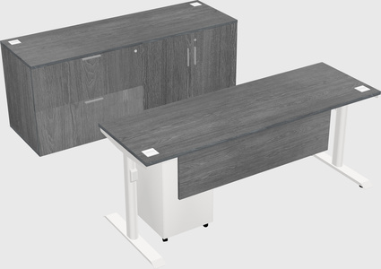 Dual motor electric desk