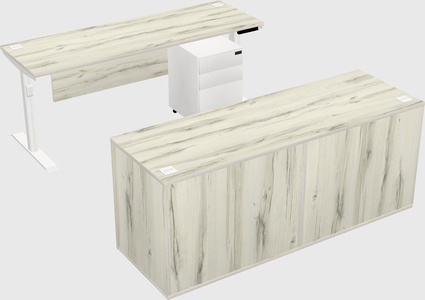 Dual motor electric desk