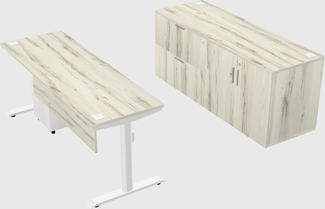 Dual motor electric desk