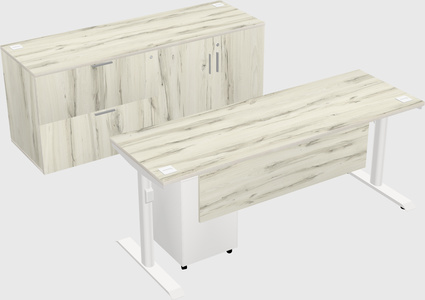 Dual motor electric desk