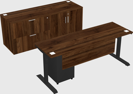 Dual motor electric desk