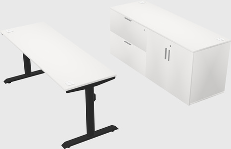 Dual motor electric desk