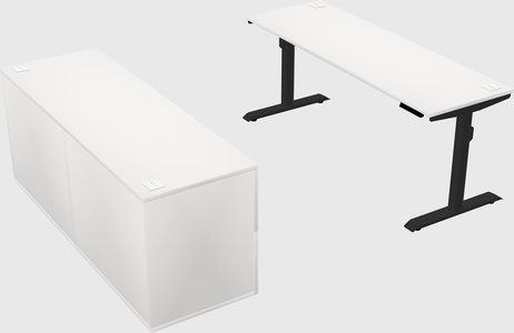Dual motor electric desk