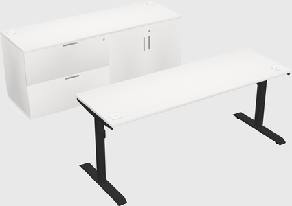 Dual motor electric desk