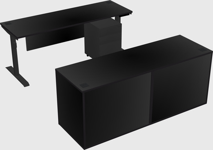Dual motor electric desk
