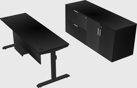 Dual motor electric desk
