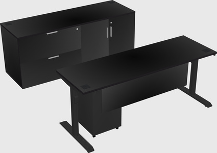 Dual motor electric desk