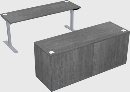 Dual motor electric desk