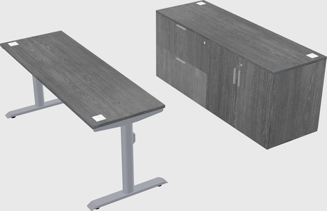 Dual motor electric desk