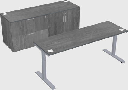 Dual motor electric desk