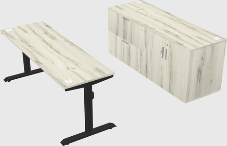 Dual motor electric desk