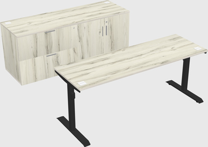 Dual motor electric desk