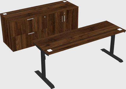 Dual motor electric desk