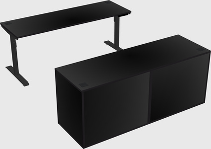 Dual motor electric desk