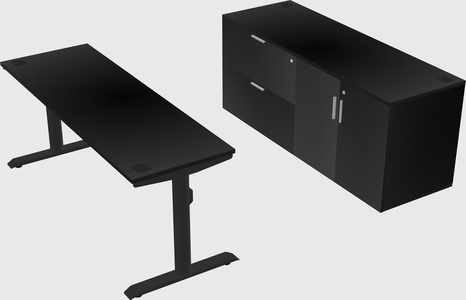 Dual motor electric desk