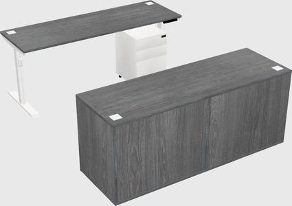 Dual motor electric desk