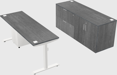 Dual motor electric desk
