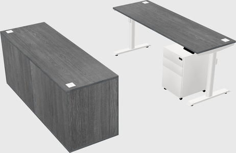 Dual motor electric desk