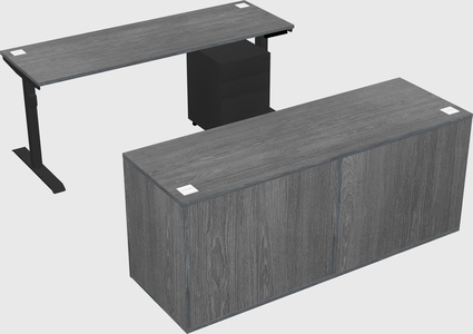 Dual motor electric desk