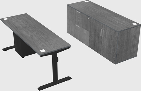 Dual motor electric desk