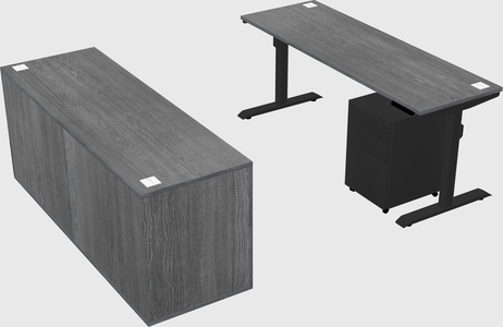 Dual motor electric desk