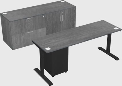 Dual motor electric desk