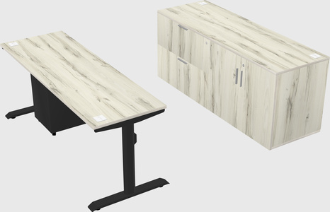 Dual motor electric desk
