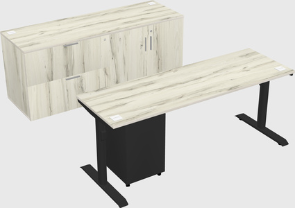 Dual motor electric desk