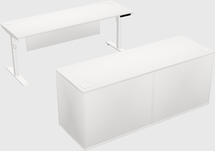 Dual motor electric desk
