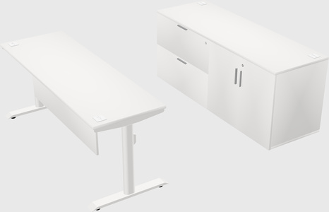 Dual motor electric desk