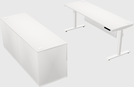 Dual motor electric desk