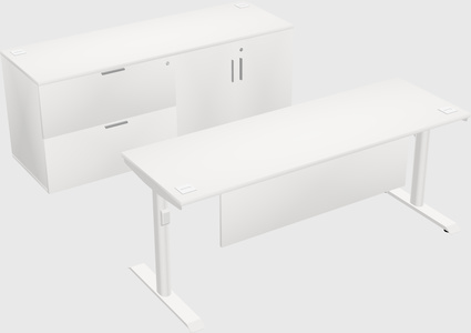 Dual motor electric desk