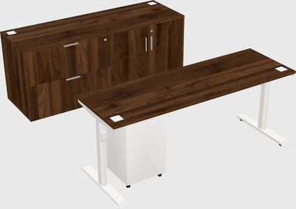 Dual motor electric desk