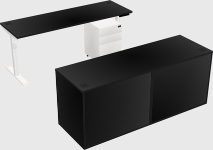 Dual motor electric desk