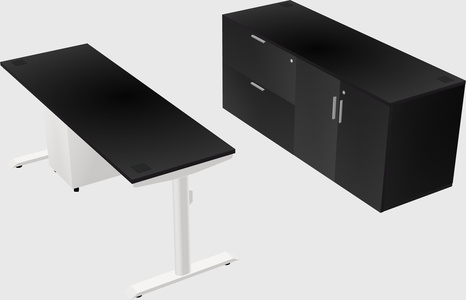Dual motor electric desk