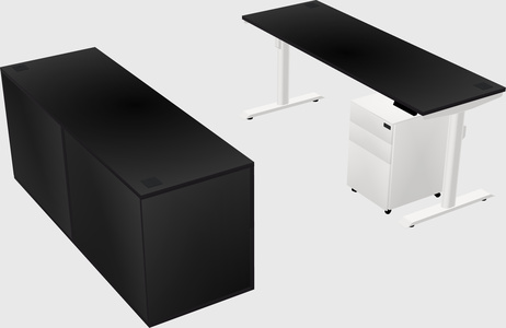 Dual motor electric desk